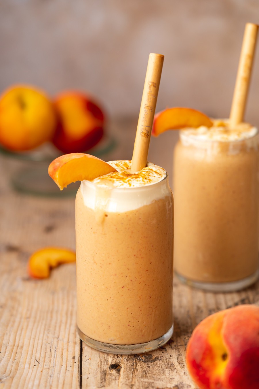 Receita Smoothie Proteico de Pêssego