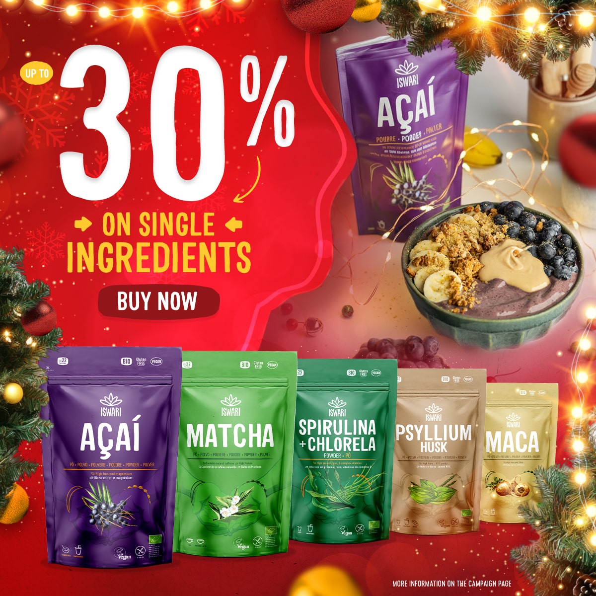 Up to 30% ON SINGLE INGREDIENTS