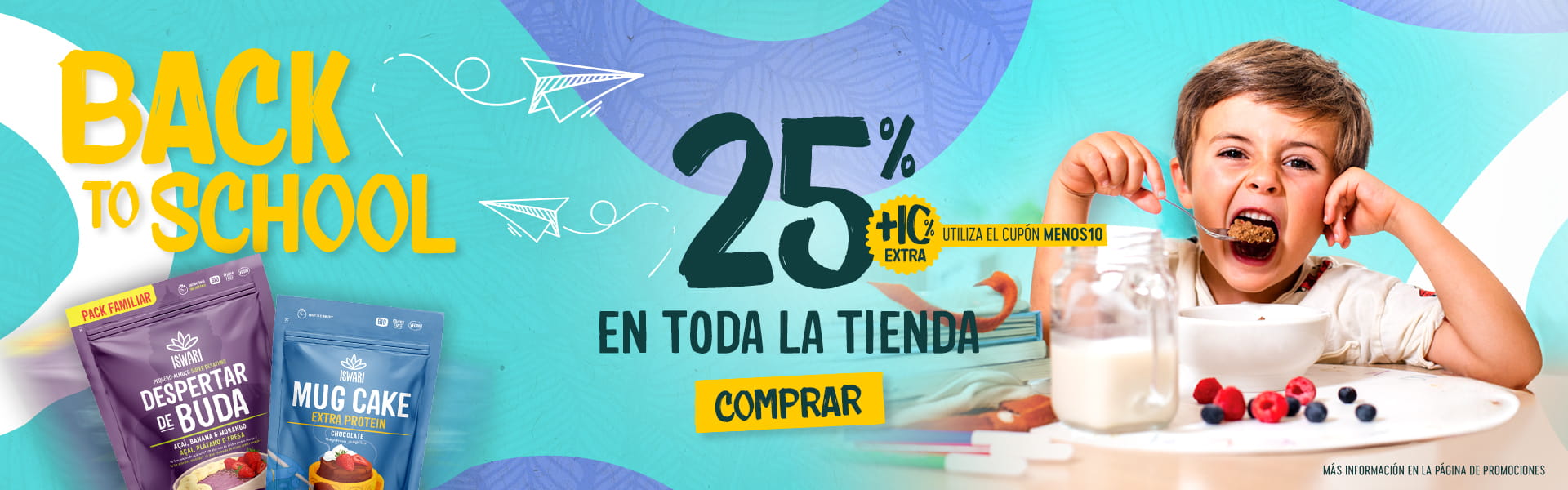 BACK TO SCHOOL: 25% + 10% CUPÓN toda la tienda (MENOS10)