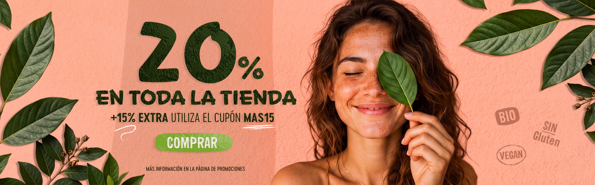 20% + 15% (cupón MAS15)