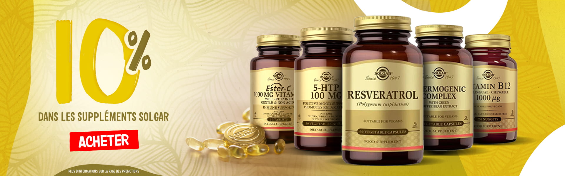 10% de réduction : Compléments Solgar