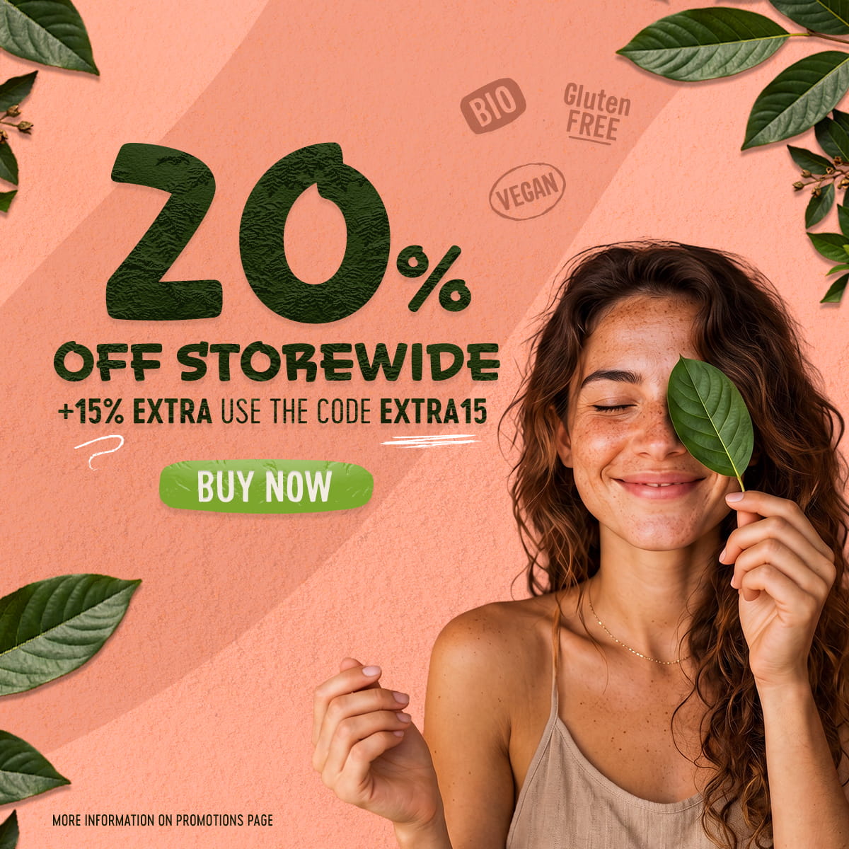 20% discount + 15% extra with coupon (EXTRA15)