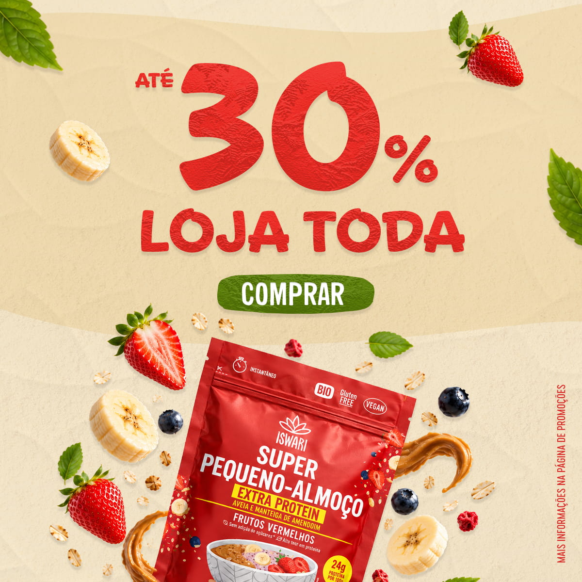 Até 30% de desconto em toda a loja