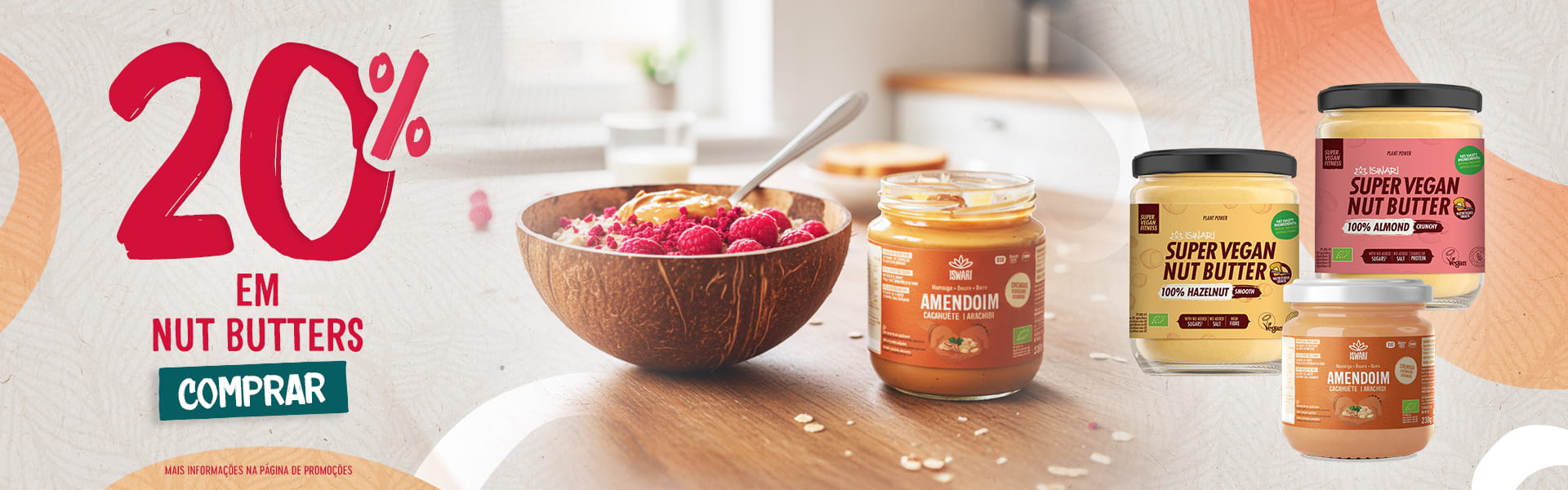 20% Manteigas Frutos Secos