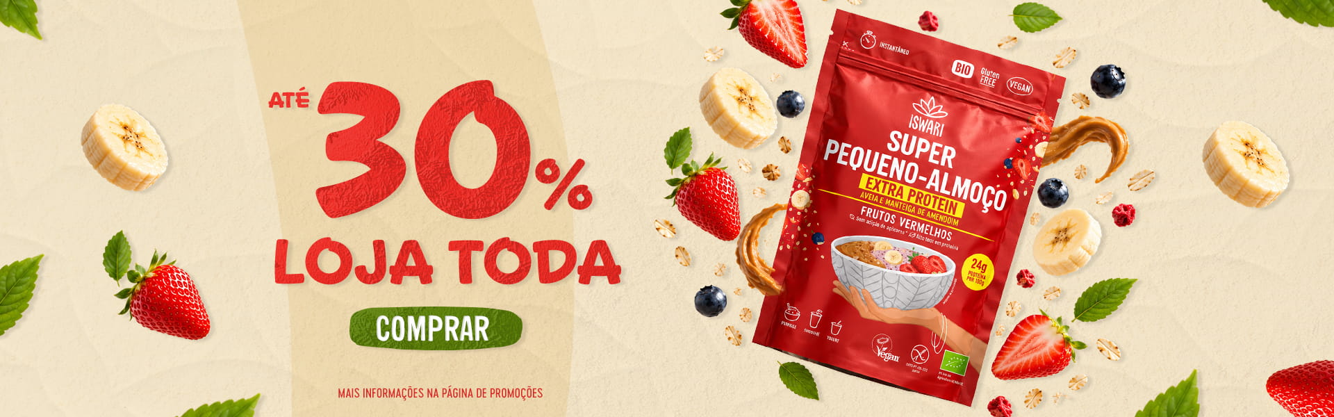 Até 30% de desconto em toda a loja