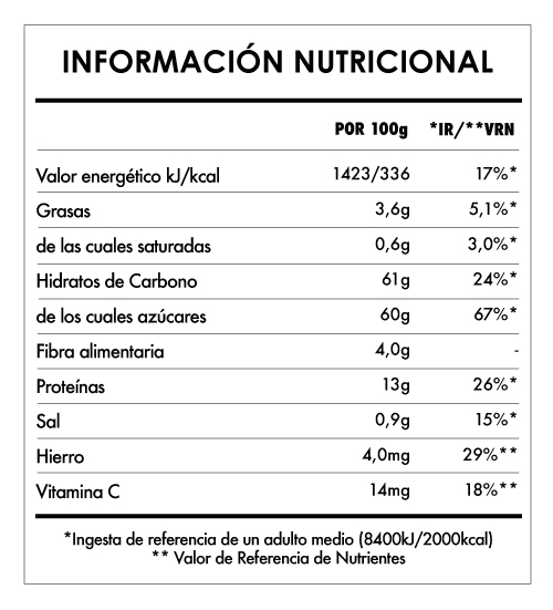 Tabela Nutricional - Bayas Goji Bio