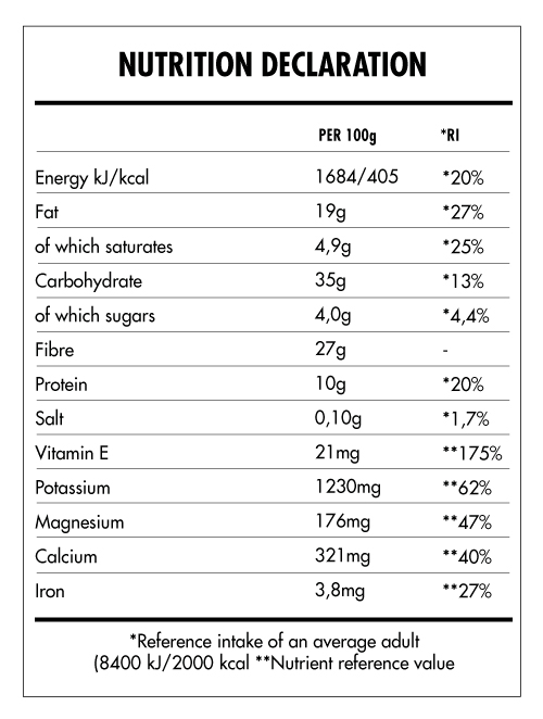 Tabela Nutricional - Super Vegan Fruits