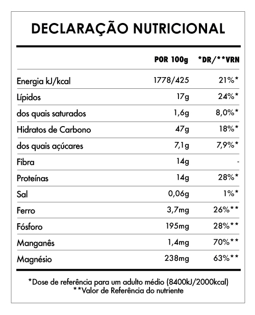 Tabela Nutricional - Aveia Divina Original