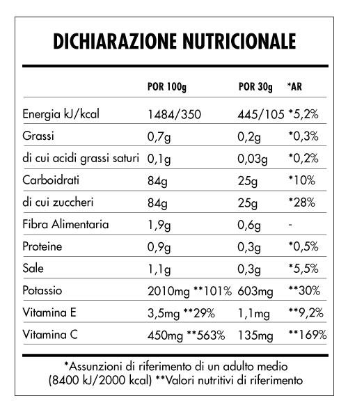 Tabela Nutricional - Super Vegan Hydrate