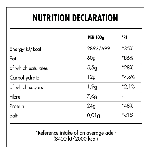 Tabela Nutricional - Super Vegan Nut Butter