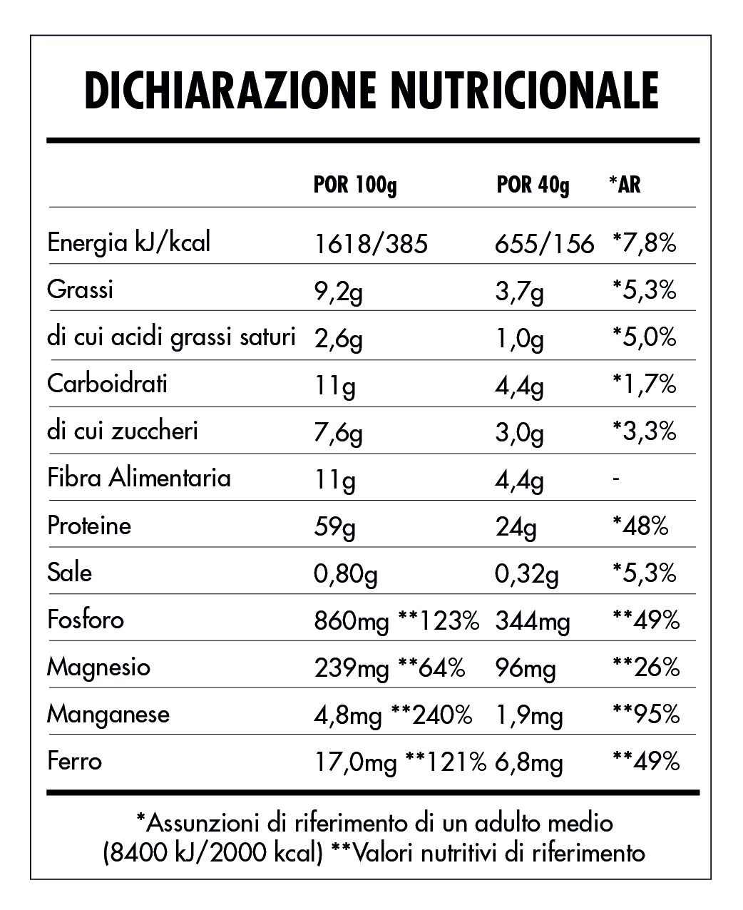 Tabela Nutricional - Super Vegan Protein