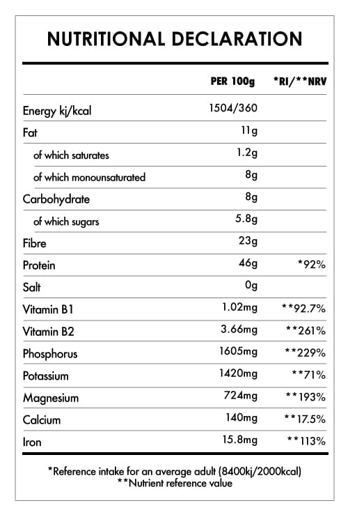 Tabela Nutricional - Super Vegan Protein