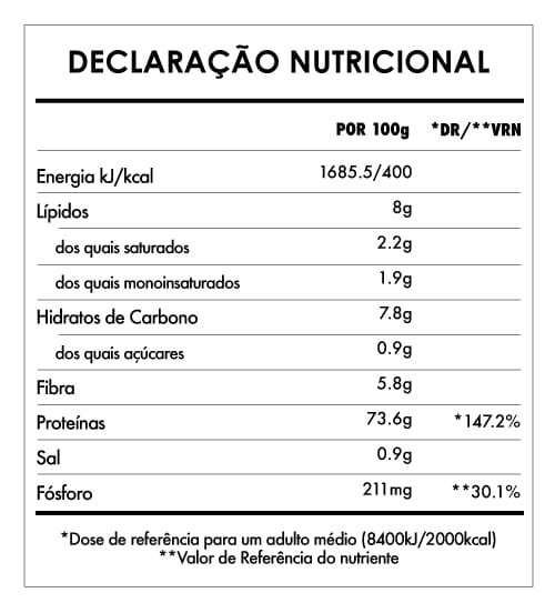 Tabela Nutricional - Super Vegan Protein