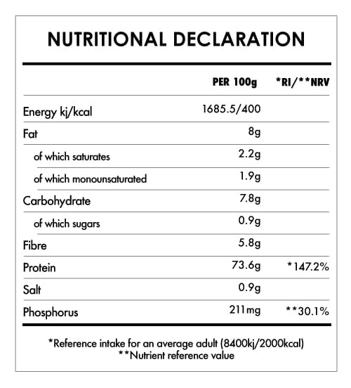 Tabela Nutricional - Super Vegan Protein